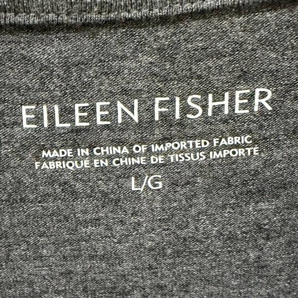 Eileen Fisher Lyocell Stretch Mock Neck Tunic Dress Large Gray Minimalist Modern - Picture 11 of 13